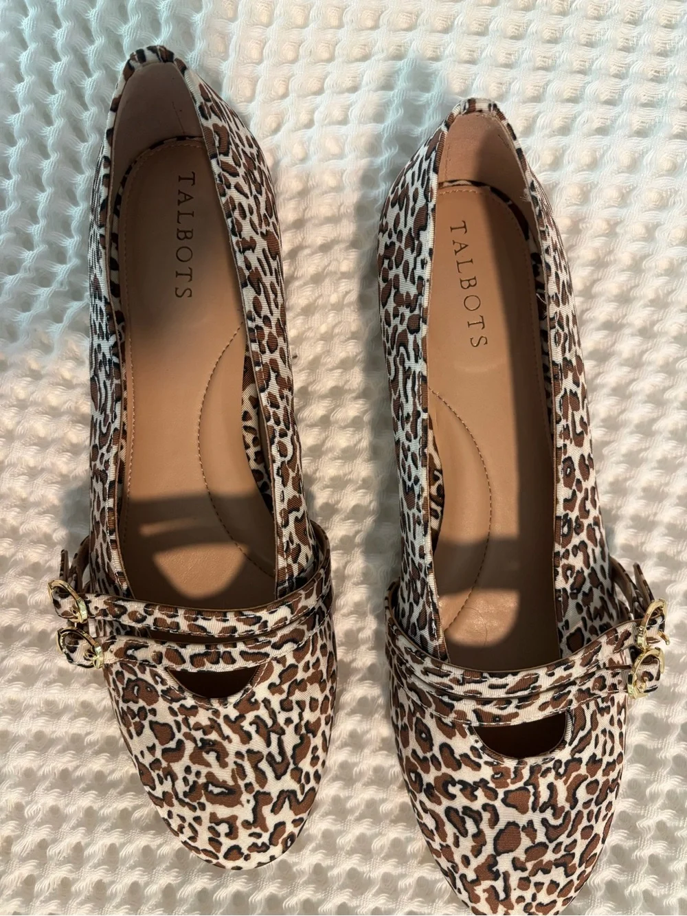 Talbots Leopard-Print Mary Jane Flats in Brown and Black - Picture 4 of 5